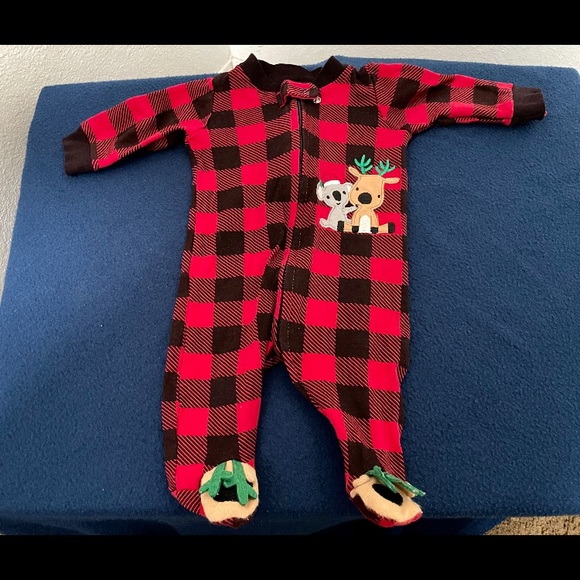 Koala Baby Footie PJ’s - XMas Print Koala Baby Pajamas. - Picture 1 of 4